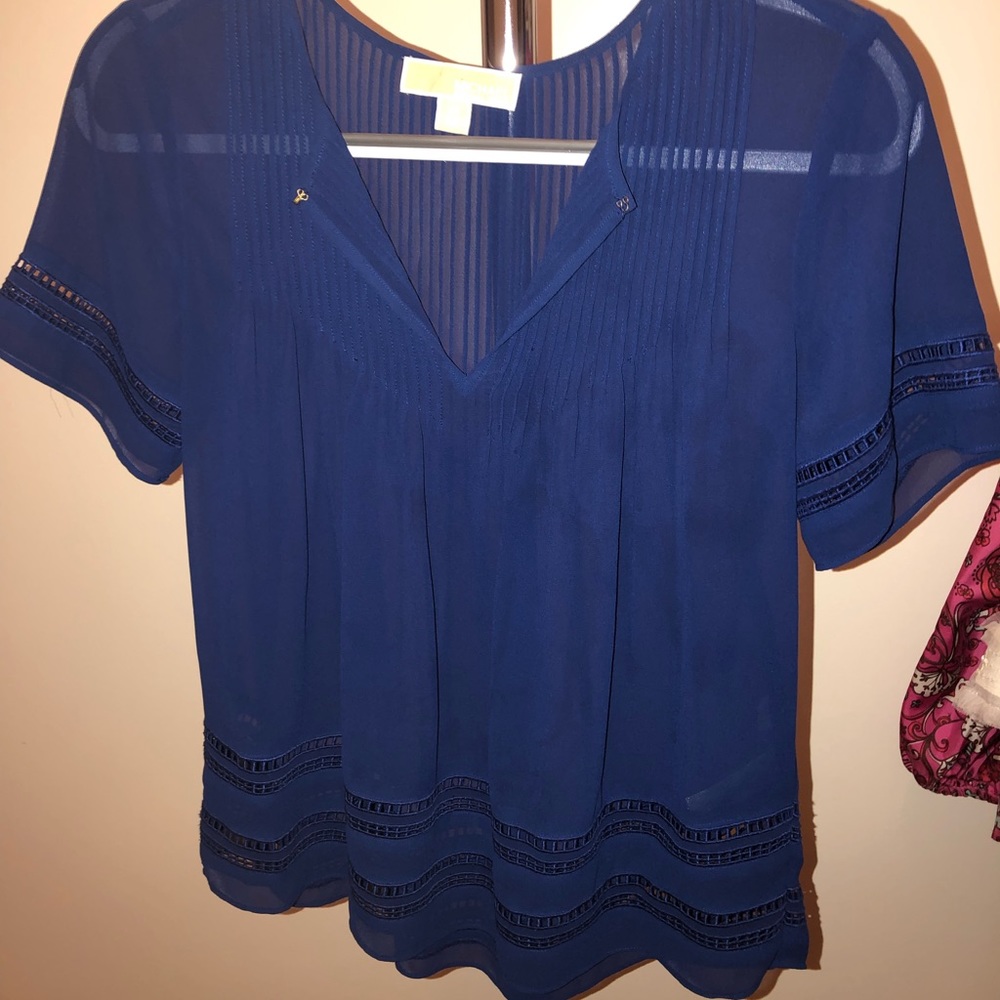 Michael Kors navy blouse size xs